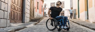 Cadeira de rodas manual Compact attract azul