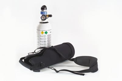 Garrafa de oxigénio disponível com válvula em débitos pulsados